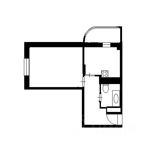 Планировка этой квартиры по данным Циан
