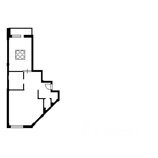 Планировка этой квартиры по данным Циан