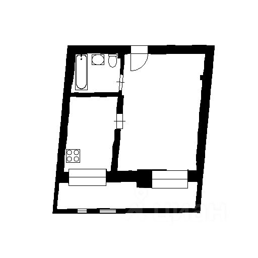 Планировка этой квартиры по данным Циан