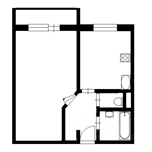 Планировка этой квартиры по данным Циан