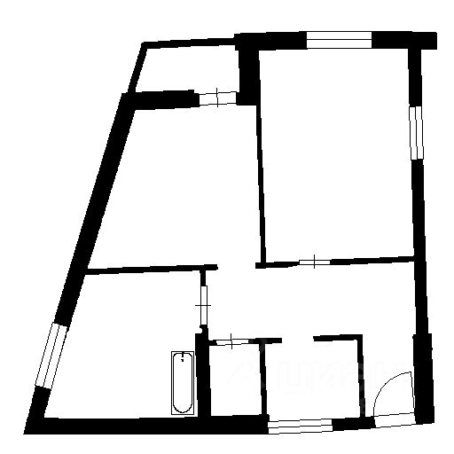 Планировка этой квартиры по данным Циан