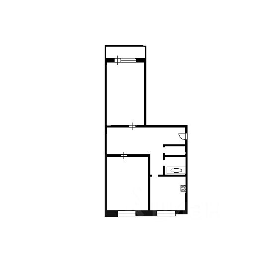 Планировка этой квартиры по данным Циан