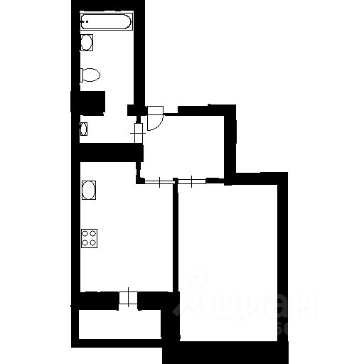 Планировка этой квартиры по данным Циан
