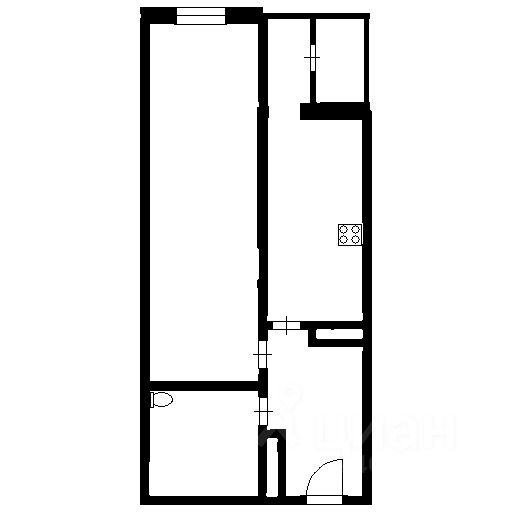 Планировка этой квартиры по данным Циан