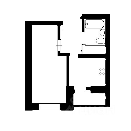 Планировка этой квартиры по данным Циан