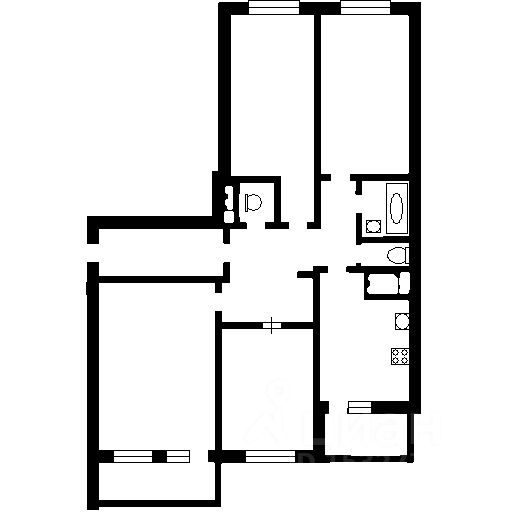 Планировка этой квартиры по данным Циан