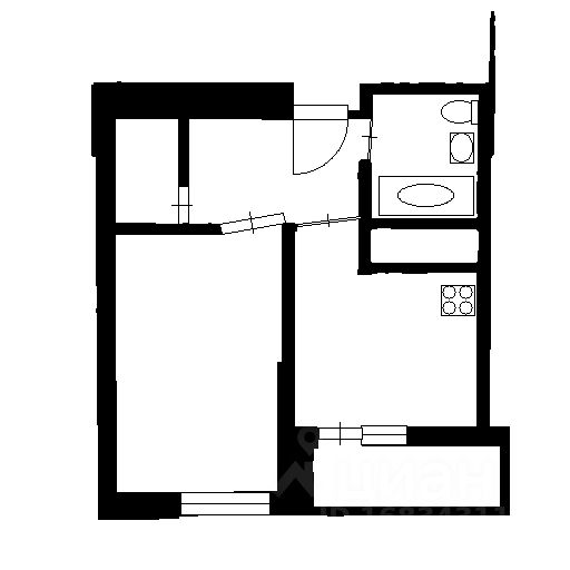 Планировка этой квартиры по данным Циан