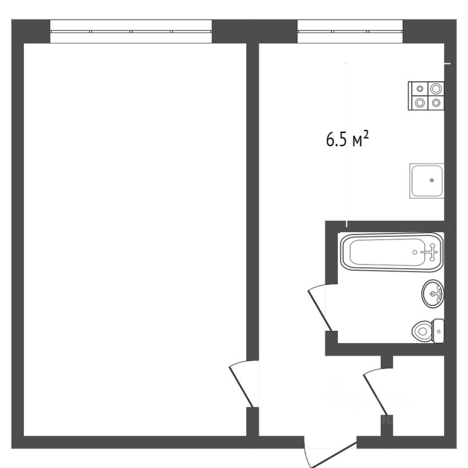 Планировка этой квартиры по данным Циан