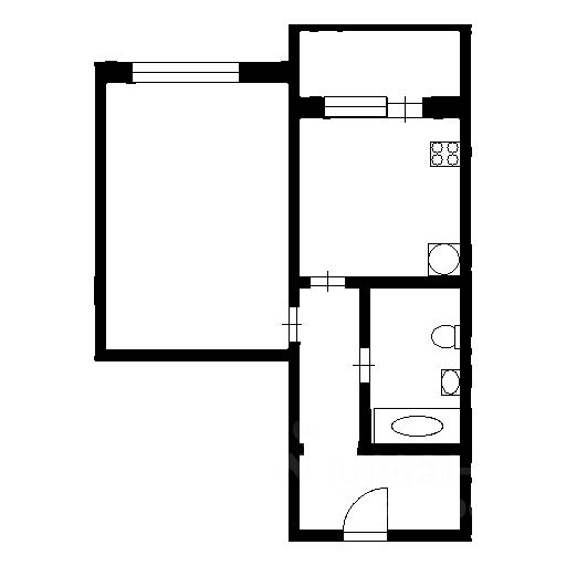 Планировка этой квартиры по данным Циан