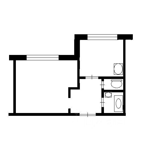 Планировка этой квартиры по данным Циан