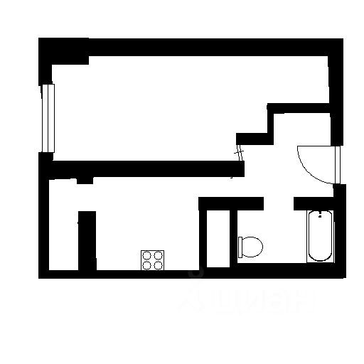 Планировка этой квартиры по данным Циан