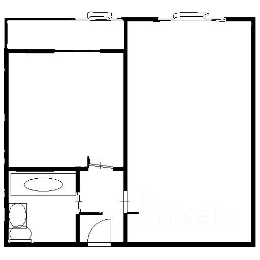 Планировка этой квартиры по данным Циан