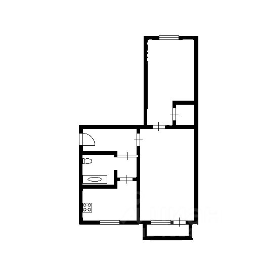 Планировка этой квартиры по данным Циан