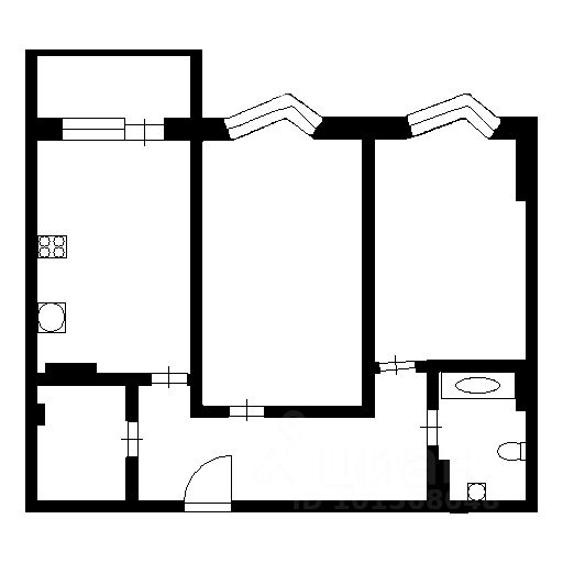 Планировка этой квартиры по данным Циан