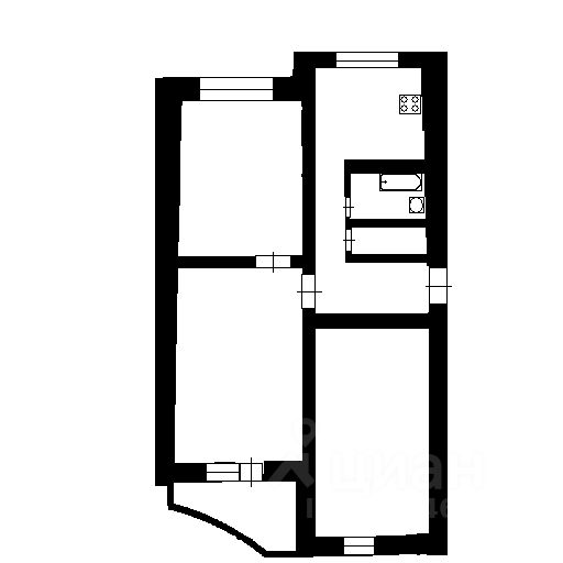 Планировка этой квартиры по данным Циан
