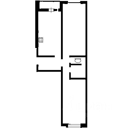Планировка этой квартиры по данным Циан