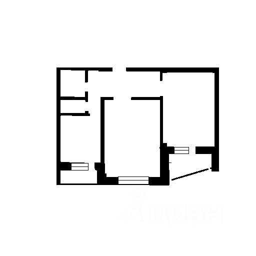 Планировка этой квартиры по данным Циан