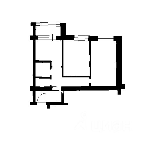 Планировка этой квартиры по данным Циан