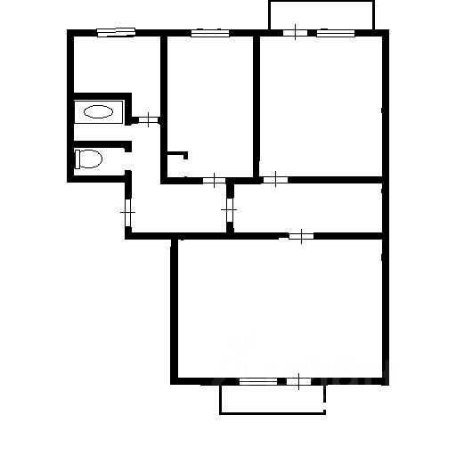 Планировка этой квартиры по данным Циан