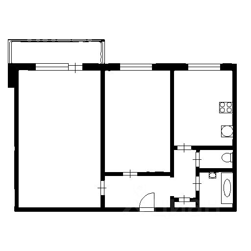 Планировка этой квартиры по данным Циан
