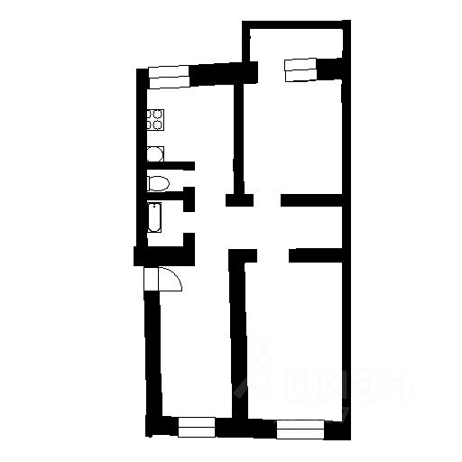 Планировка этой квартиры по данным Циан