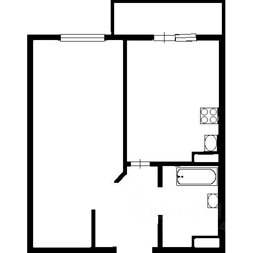 Планировка этой квартиры по данным Циан