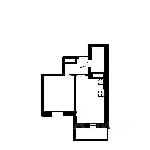 Планировка этой квартиры по данным Циан