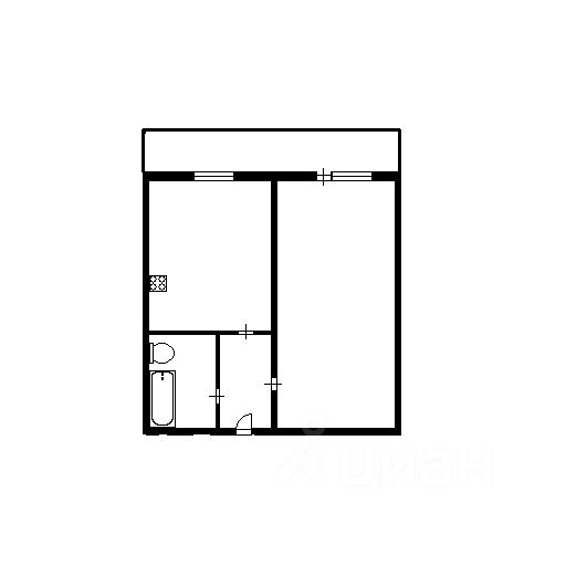 Планировка этой квартиры по данным Циан