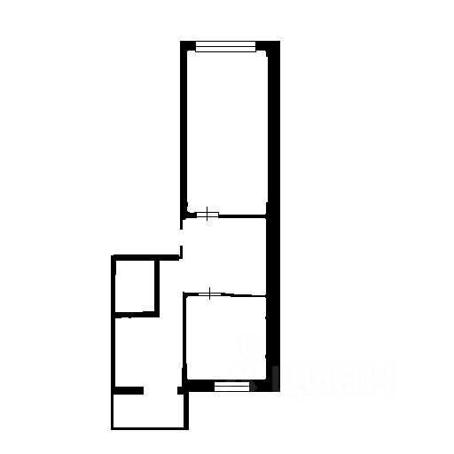 Планировка этой квартиры по данным Циан