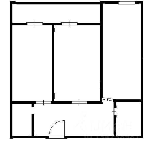 Планировка этой квартиры по данным Циан