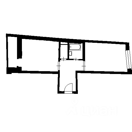 Планировка этой квартиры по данным Циан