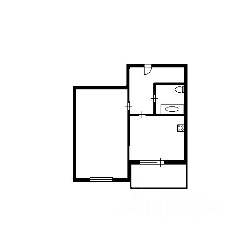Планировка этой квартиры по данным Циан