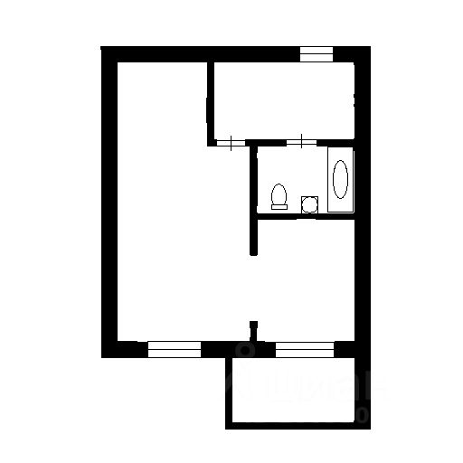 Планировка этой квартиры по данным Циан