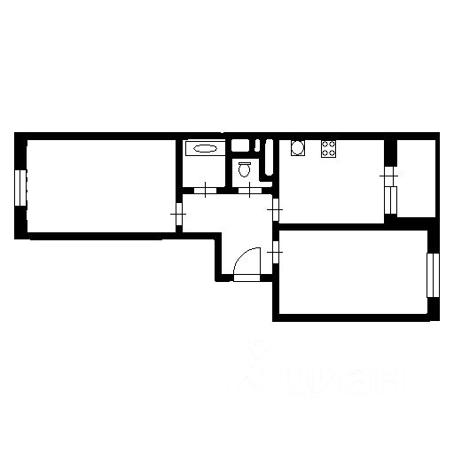 Планировка этой квартиры по данным Циан
