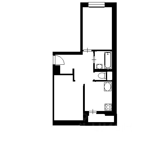 Планировка этой квартиры по данным Циан