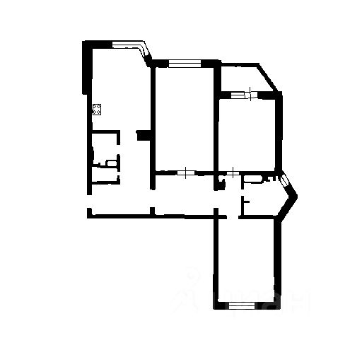 Планировка этой квартиры по данным Циан