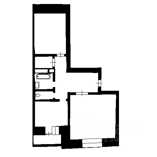 Планировка этой квартиры по данным Циан