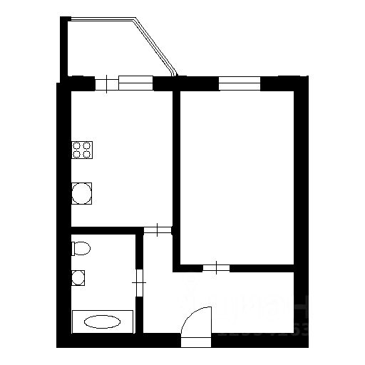 Планировка этой квартиры по данным Циан