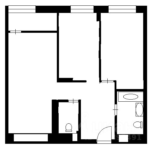 Планировка этой квартиры по данным Циан