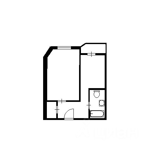 Планировка этой квартиры по данным Циан