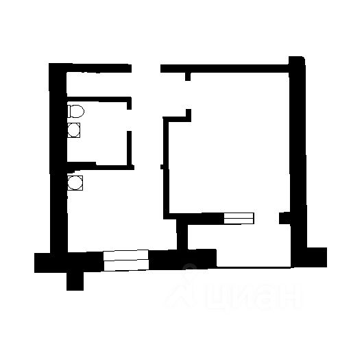 Планировка этой квартиры по данным Циан
