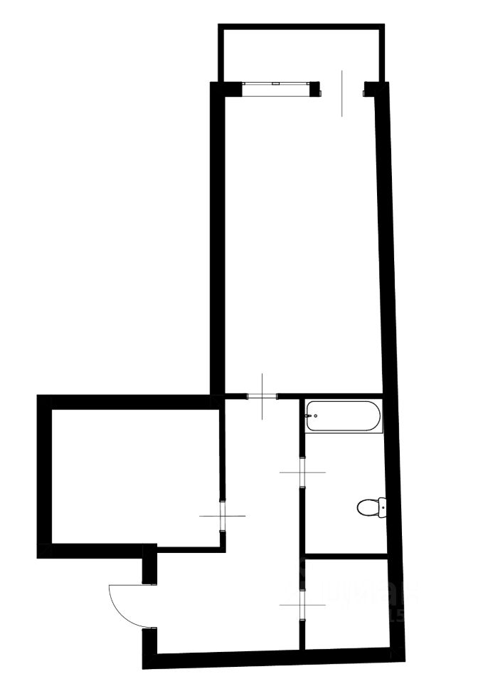 Планировка этой квартиры по данным Циан