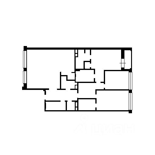 Планировка этой квартиры по данным Циан