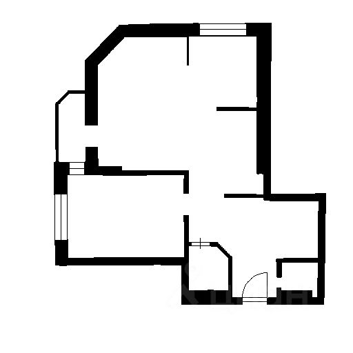 Планировка этой квартиры по данным Циан