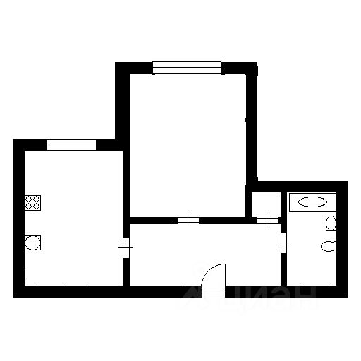 Планировка этой квартиры по данным Циан