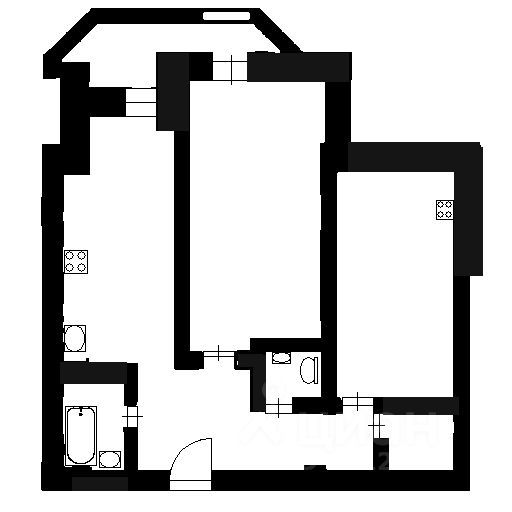Планировка этой квартиры по данным Циан