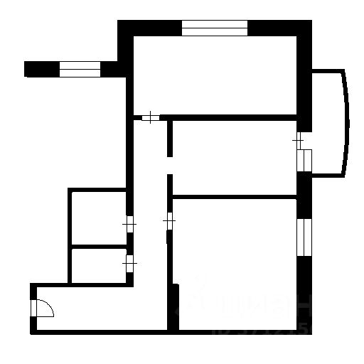 Планировка этой квартиры по данным Циан