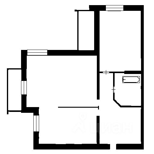 Планировка этой квартиры по данным Циан