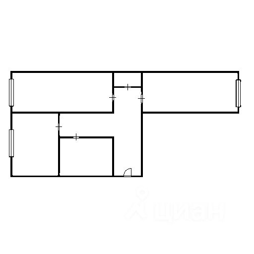 Планировка этой квартиры по данным Циан
