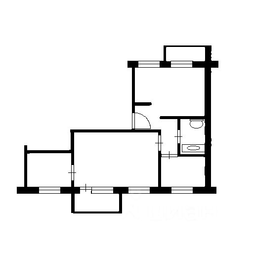 Планировка этой квартиры по данным Циан